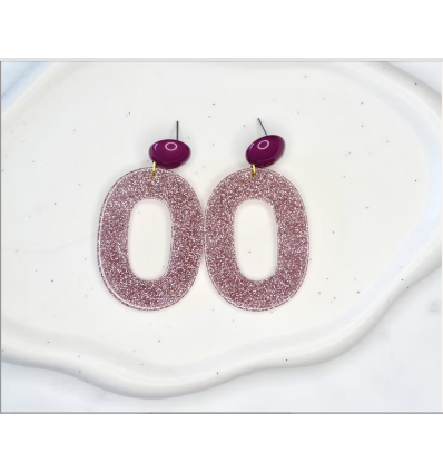 Boucles d'oreilles Constanza Rose