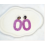 Boucles d'oreilles Constanza Fuchsia Pailleté