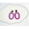 Boucles d'oreilles Constanza Fuchsia Pailleté