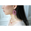 Boucles d'oreilles Constanza Fuchsia Pailleté