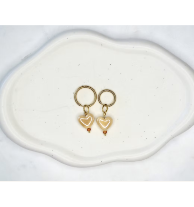Boucles d'oreilles Indigo Crème