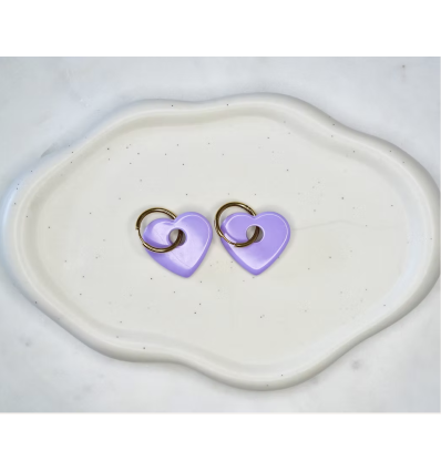 Boucles d'oreilles Iris Violet