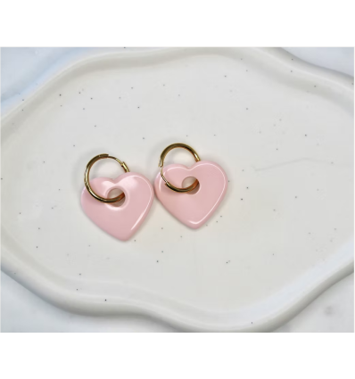 Boucles d'oreilles Iris Rose Pâle