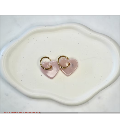 Boucles d'oreilles Iris Rose Foncé