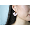 Boucles d'oreilles Iris Rose Foncé