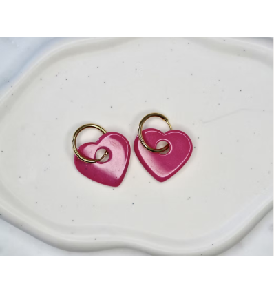 Boucles d'oreilles Iris Fuchsia