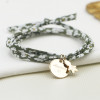 MAMAN ❤️ - Bracelet Liberty 3 tours Médaille & Silhouettes Enfants
