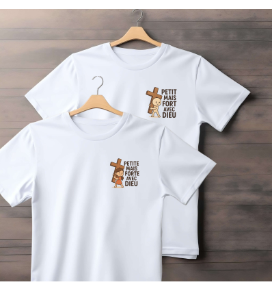 T-shirt Petit mais fort avec Dieu