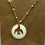 Collier colombe sequin blanc