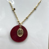 Collier médaille miraculeuse et nacre rose