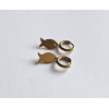 Boucles d’oreilles anneaux avec petits poissons dorés