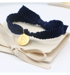 Bracelet ruban personnalisé Ange Raphaël - Plaqué Or