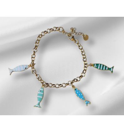Bracelet avec de petits poissons