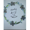 Aquarelle couronne fleurs naissance