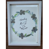 Aquarelle couronne fleurs naissance