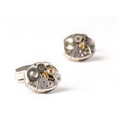 Boutons de manchette véritables Mécanismes de montre Elgin
