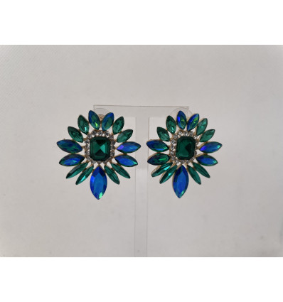 Boucles d'oreilles paon
