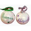Boule de Noël personnalisée blanche nacrée