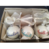 Boule de Noël personnalisée blanche nacrée