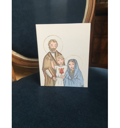 CARTE DE VOEUX SAINTE FAMILLE COULEUR 