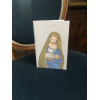 CARTE DE VOEUX SAINTE VIERGE FOND BLANC
