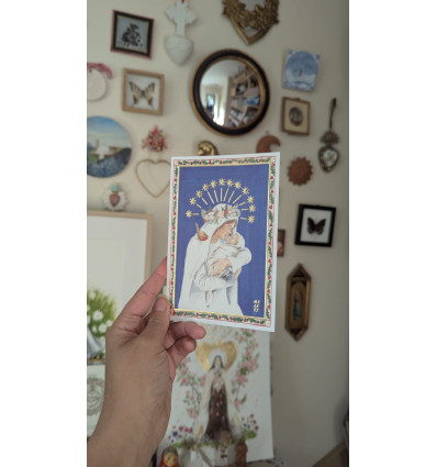 Carte Vierge de Noël