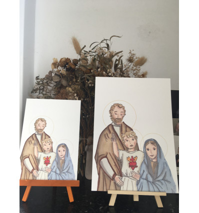 reproduction illustration Sainte Famille FORMAT A4 et A5 Couleur