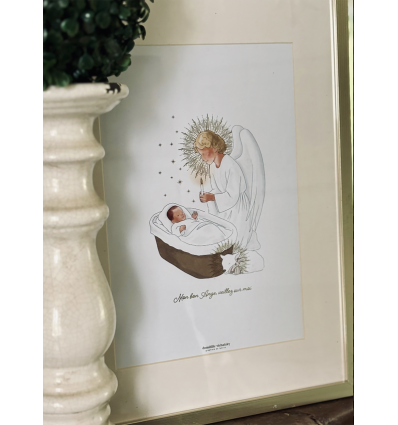 Affiche Dorure - Veillez sur moi mon Bon Ange – Illustration