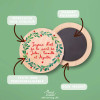 Magnet de Noël personnalisé en bois