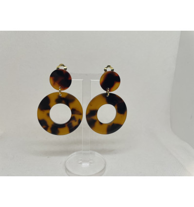 Boucles d’oreilles écaille de tortue