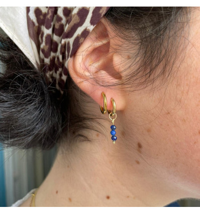 Boucles d'oreilles perles Lapis Lazulis