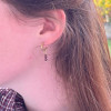 Boucles d'oreilles perles grenat rouge 3 mm