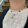 Collier cœur laiton plaqué or 14K, Lapis Lazulis