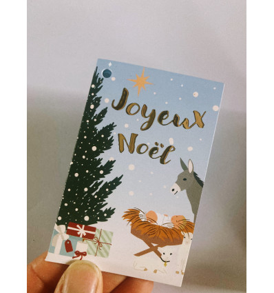 Lot de 3 étiquettes cadeaux de Noël