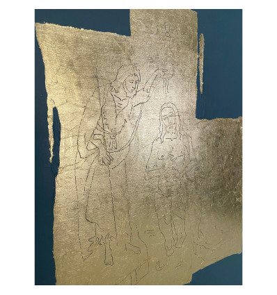 Icône Gravée Baptême du Christ-Bleuet