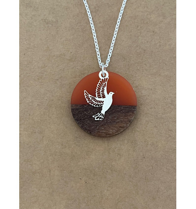 Pendentif B/R Colombe Ailes