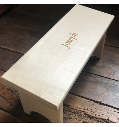 Banc de prière en bois d'érable huilé