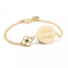 Bracelet chaine enfant à graver - trèfle