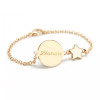Bracelet  enfant plaqué or à graver- étoile