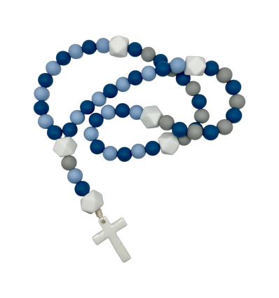 Chapelet bleu/gris-face