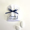 Sachet dragées personnalisé bleu marine