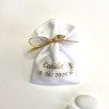 Sachet dragées personnalisé or