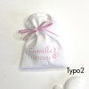 Choix typo sachet dragées personnalisé