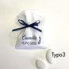 Choix typo sachet dragées personnalisé