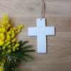 Croix droite cœur Famille
