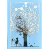 Arbre de vie en dorure - carte double