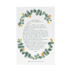 Toile prière époux modèle couronne Eucalyptus Craspedia ovale