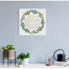 Toile prière époux modèle couronne Eucalyptus Craspedia