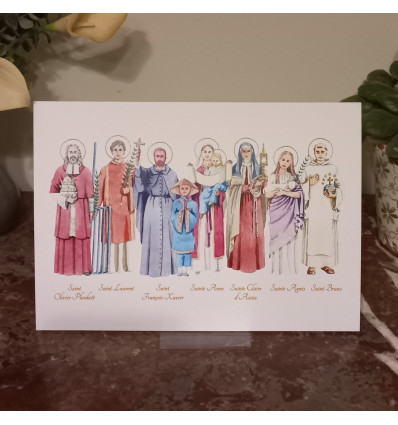 Affiche personnalisée saints de la famille
