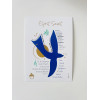 Affiche prière Esprit Saint Colombe bleue 13X18 cm